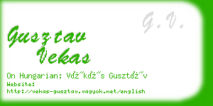 gusztav vekas business card